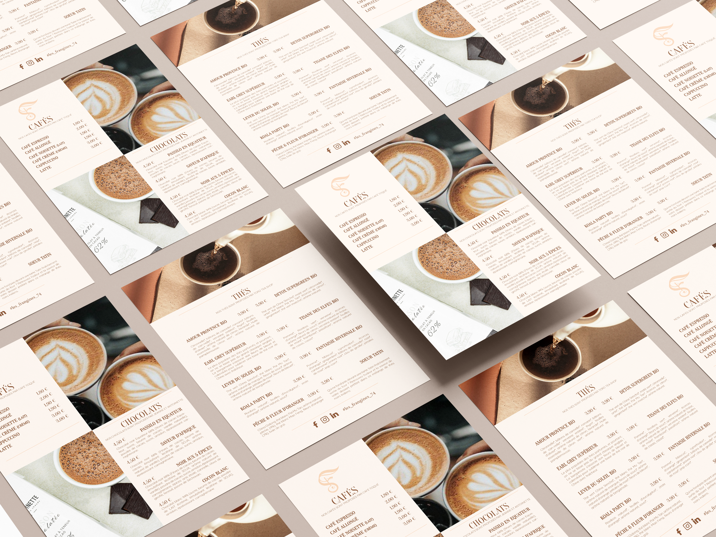 Les Frangines — Carte des cafés